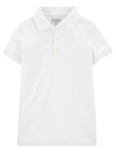 White Pique Polo Tee